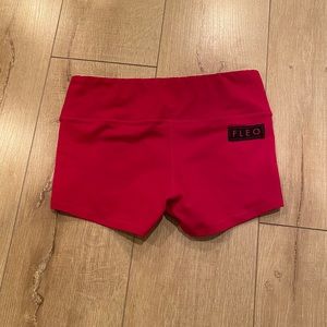 Fleo red original rise shorts